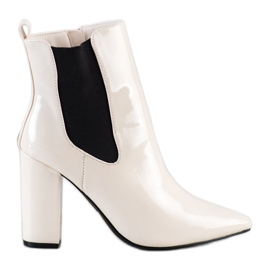 Yes Mile Botas Lacadas In Spitz branco Yes Mile Botas Lacadas In Spitz branco