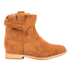 Botas de caubói Sergio Leone marrom amarelo