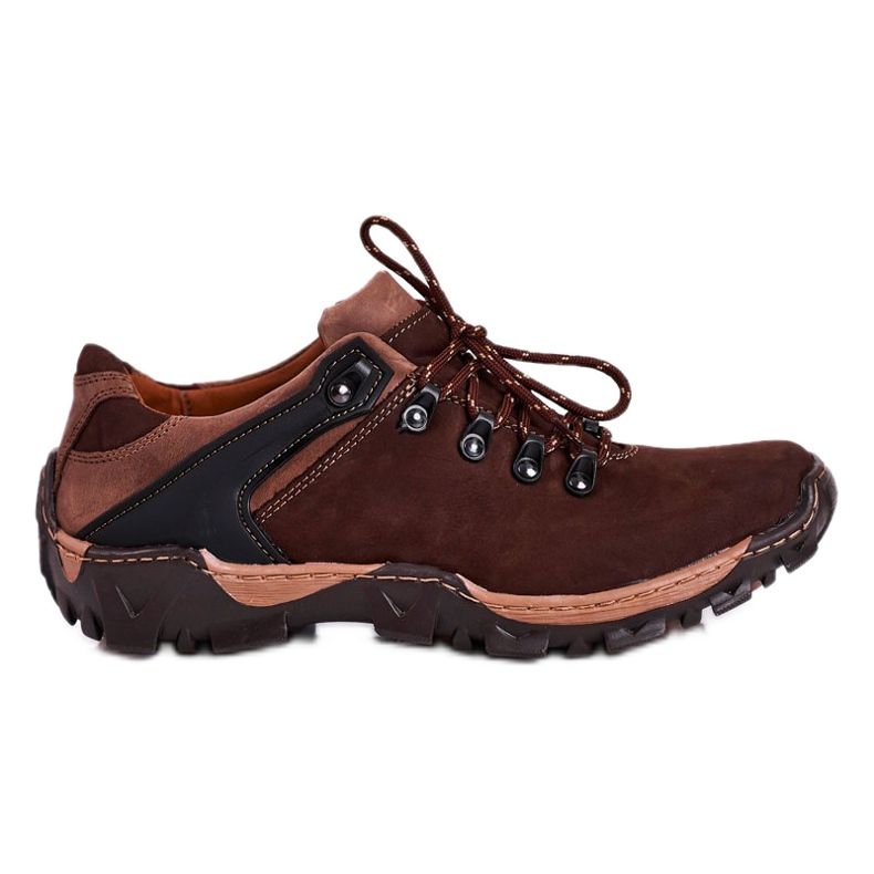 Bednarek Polish Shoes Tênis masculino de couro marrom para trekking Bednarek castanho