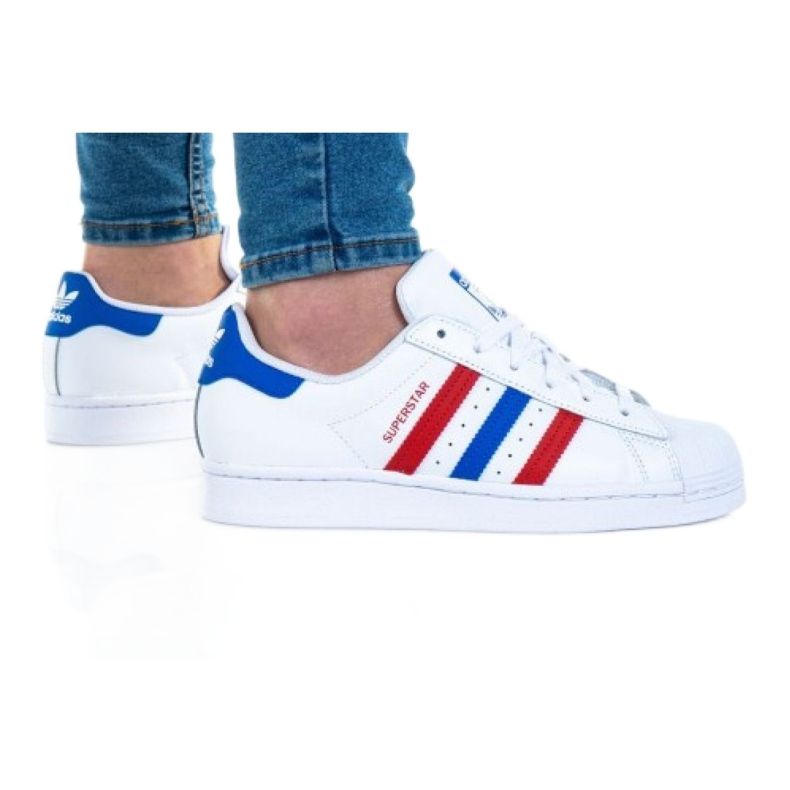 Sapatos Adidas Superstar Jr FW5851 branco preto