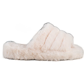 Seastar Chinelos Quentes Com Pele bege Seastar Chinelos Quentes Com Pele bege