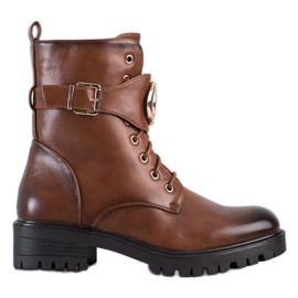 SHELOVET Trabalhadores com enfeite de ouro marrom