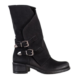 Seastar Botas altas com fivelas preto