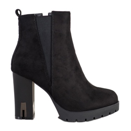 Super Mode Botas Com Salto Esteira preto