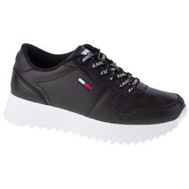 Sapatos Tommy Hilfiger com travas altas de couro W EN0EN01120-BDS preto Sapatos Tommy Hilfiger com travas altas de couro W EN0EN01120-BDS preto