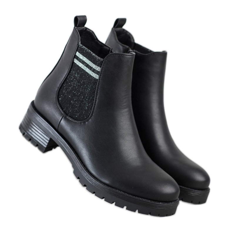 SHELOVET Botas esportivas na plataforma preto