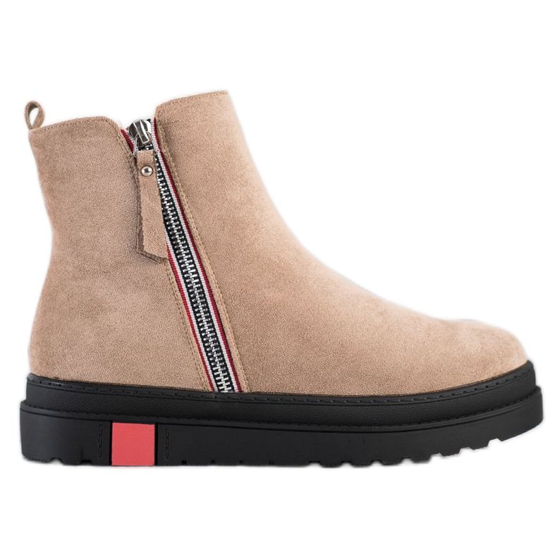 Seastar Botas na plataforma preta bege