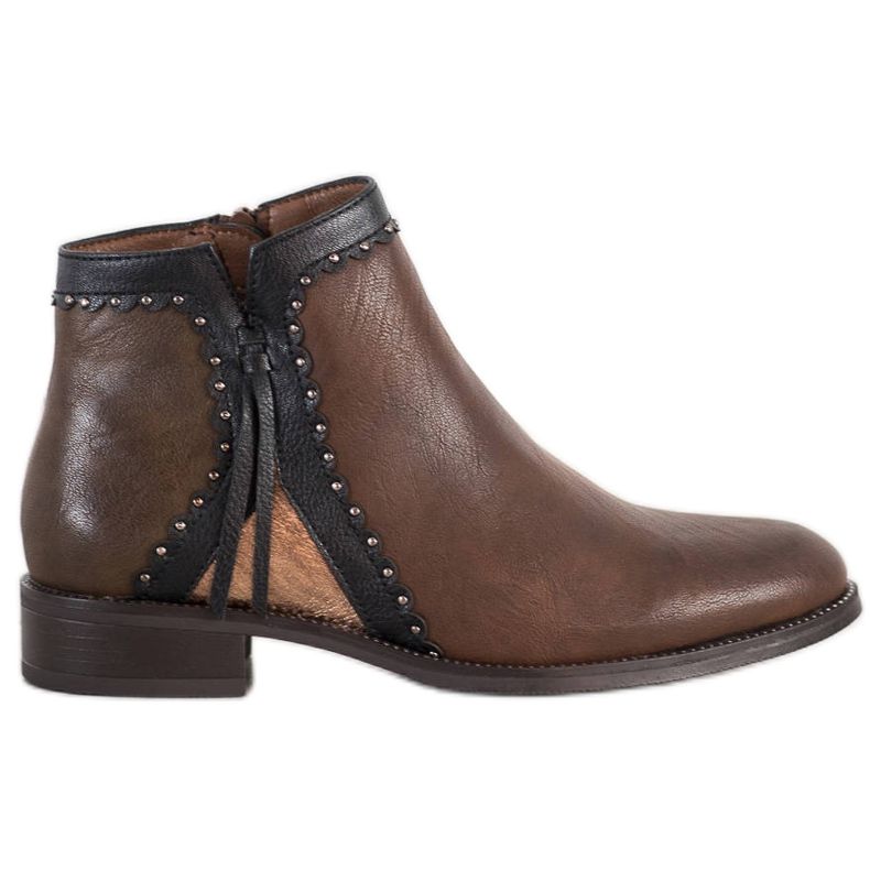 Goodin Botas marrons com couro ecológico castanho Goodin Botas marrons com couro ecológico castanho