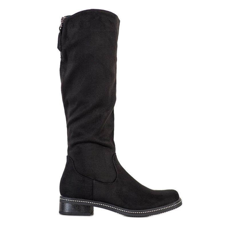 SHELOVET Botas de cano altas pretas com zircônia cúbica preto SHELOVET Botas de cano altas pretas com zircônia cúbica preto