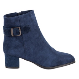 Sabatina Botas azul marinho com fivela