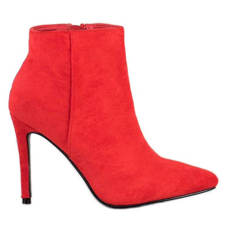 Small Swan Botas elegantes de salto alto vermelho