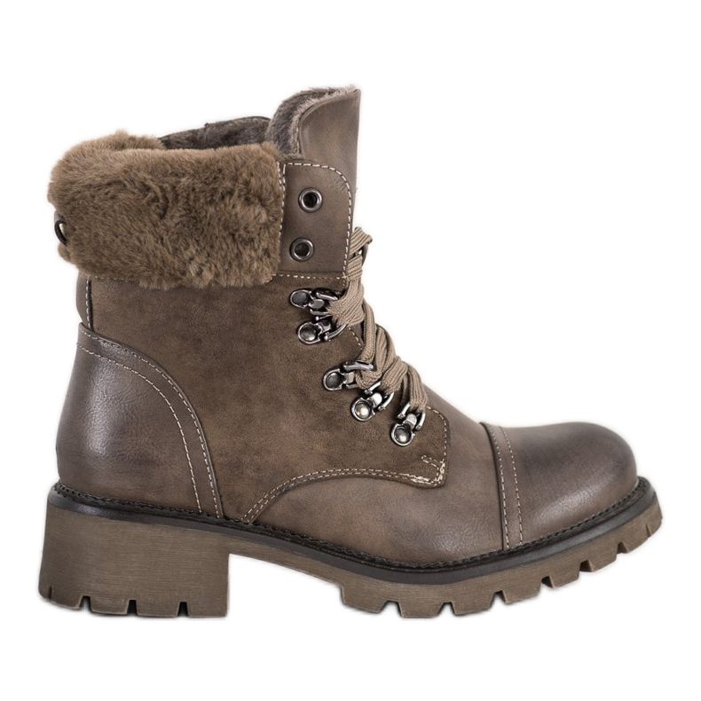 Super Mode Botas quentes amarradas cinza Super Mode Botas quentes amarradas cinza