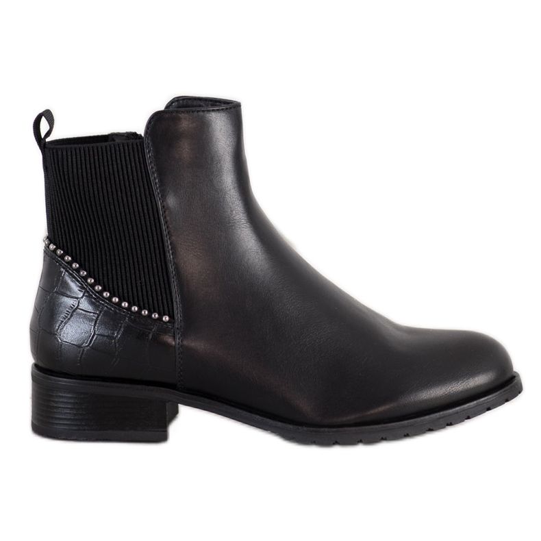 Super Mode Botas Pretas Elegantes preto