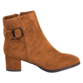 Sabatina Botas de camelo com fivela castanho multicolorido