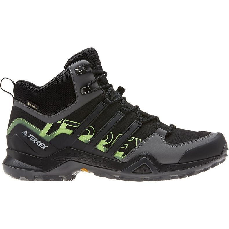 Sapatos masculinos Adidas Terrex Swift R2 Mid Gtx pretos EH2281 cinza verde