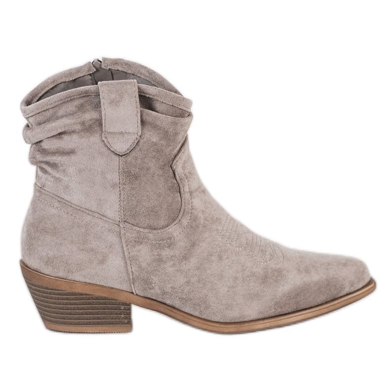 Cm Paris Botas de caubói de camurça bege