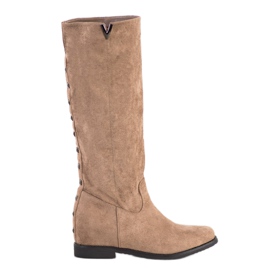 Seastar Botas de camurça com tachas bege