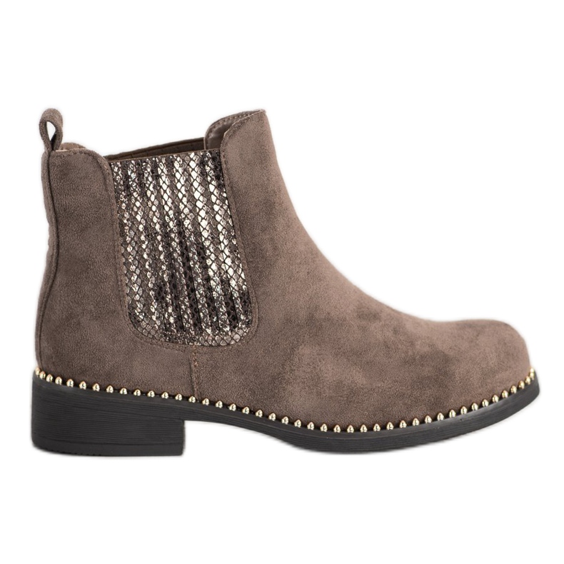 SHELOVET Botas chelsea elegantes cinza