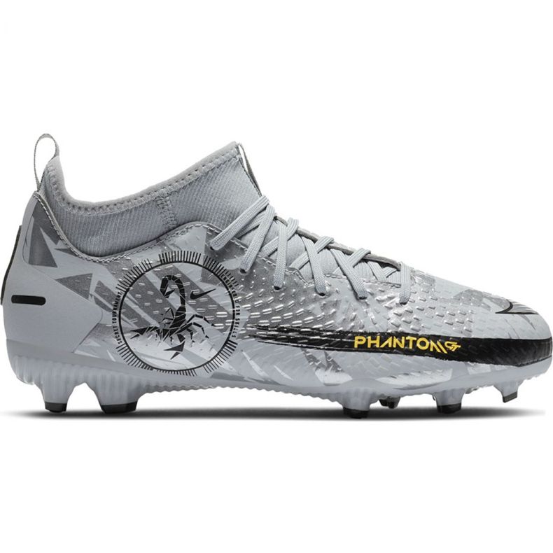 Chuteiras Nike Phantom Gt Scorpion Academy Dynamic Fit FG / MG Jr DA2287 001 azul cinza