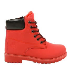 Botas ermington com cordões vermelhos