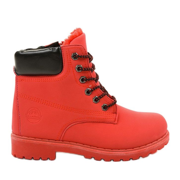 Botas ermington com cordões vermelhos