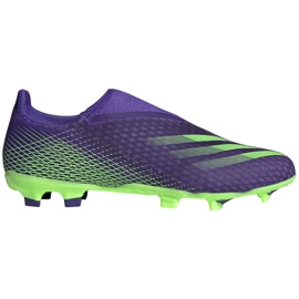 Chuteiras Adidas X Ghosted.3 Ll Fg verde-roxo EG8164