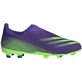 Chuteiras Adidas X Ghosted.3 Ll Fg Junior roxo-verde EH2015