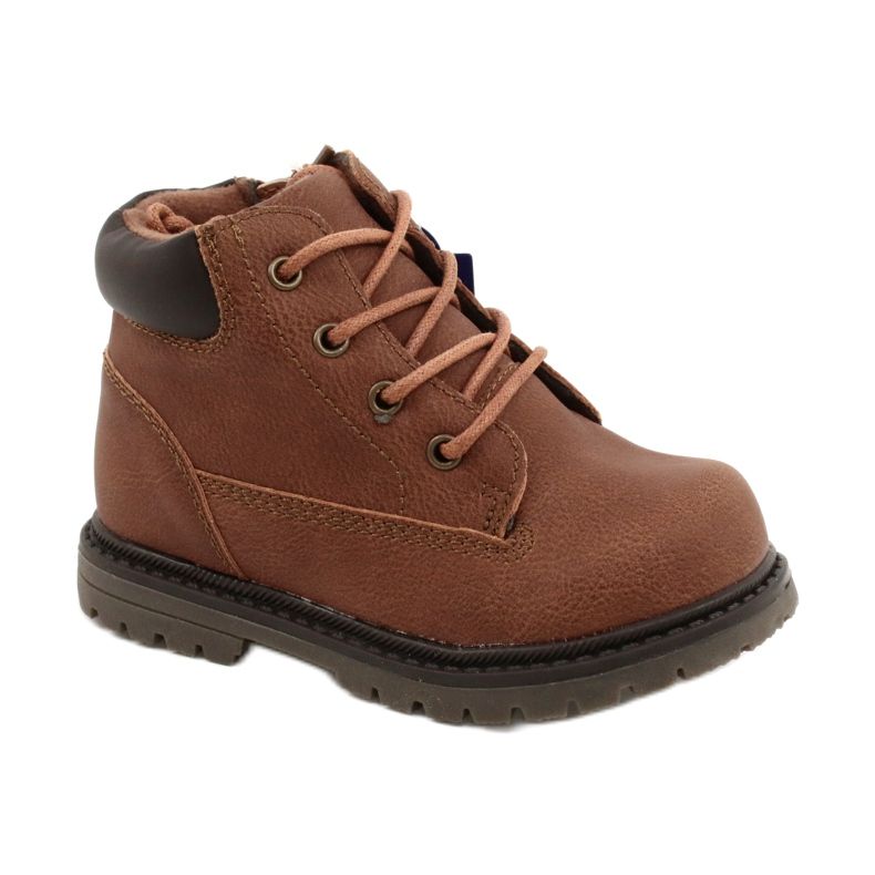 Apawwa Botas marrons infantis para meninos. Botas Moa castanho