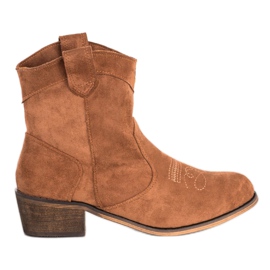 Queentina O conforto de botas de cowboy com isolamento marrom