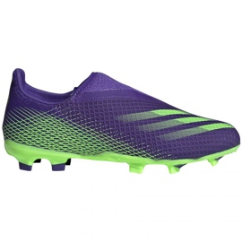 Chuteiras Adidas X Ghosted.3 Ll Fg Jr EH2015 verde, roxo roxo