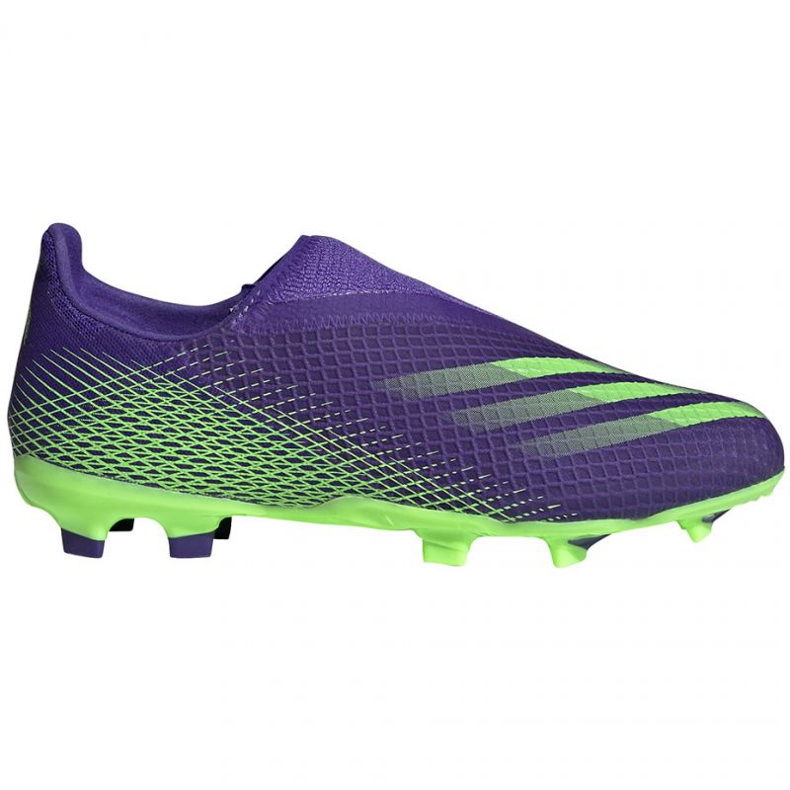 Chuteiras Adidas X Ghosted.3 Ll Fg Jr EH2015 verde, violeta tolet