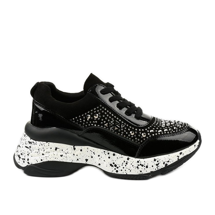 Tênis preto feito de camurça de couro ecológico Quijor