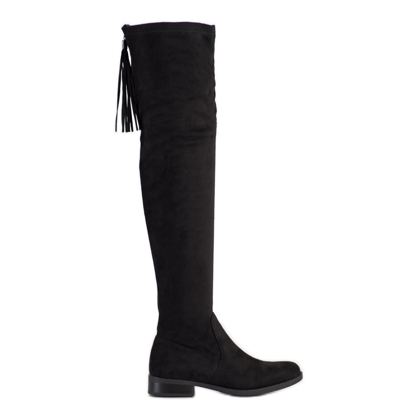 Forever Folie Botas altas com franjas preto