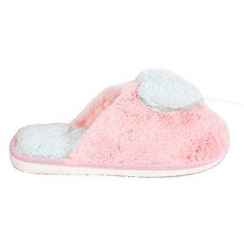 Bona Chinelos com coração rosa cinza Bona Chinelos com coração rosa cinza