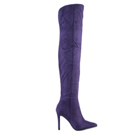 Small Swan Botas de salto alto sexy roxo