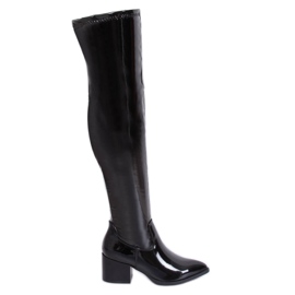 Botas pretas lacadas RB35P Preto