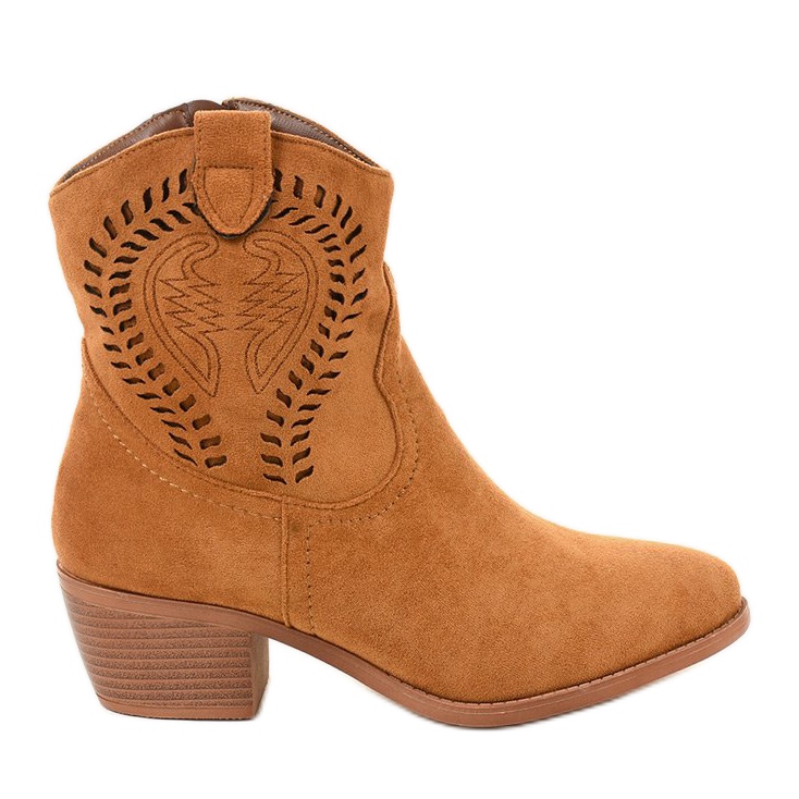 Botas de cowboy de camurça marrom com zíper Allocation castanho