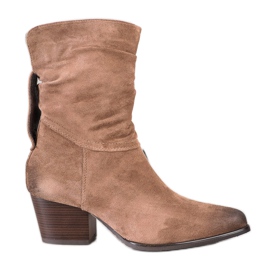 Vinceza Botas de cowboy marrons altas marrom
