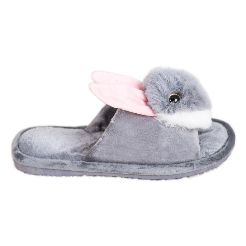 Bona Chinelos de coelhinho cinza