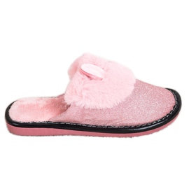 Bona Chinelos brilhantes com danos rosa