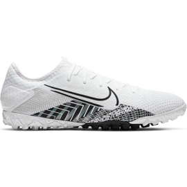 Chuteira Nike Mercurial Vapor 13 Pro Mds Tf CJ1307 110 de futebol branco branco