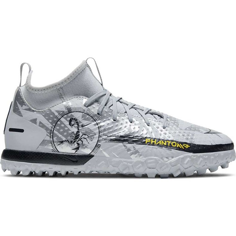 Chuteiras Nike Phantom Gt Scorpion Academy Dynamic Fit Tf Junior DA2289 001 prata prata