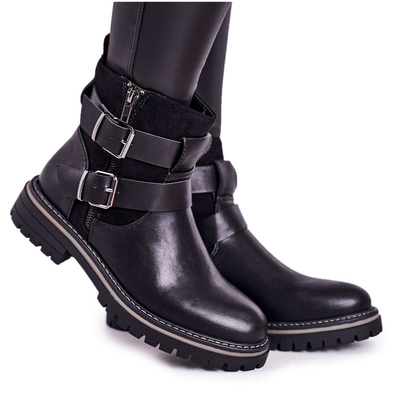 PJ1 Mulheres Botas Quentes Workers Black Intensity preto