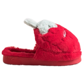 Bona Chinelos de morango vermelho cinza Bona Chinelos de morango vermelho cinza