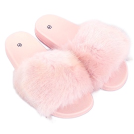 Chinelos com pele rosa claro CK107P L.PINK Chinelos com pele rosa claro CK107P L.PINK