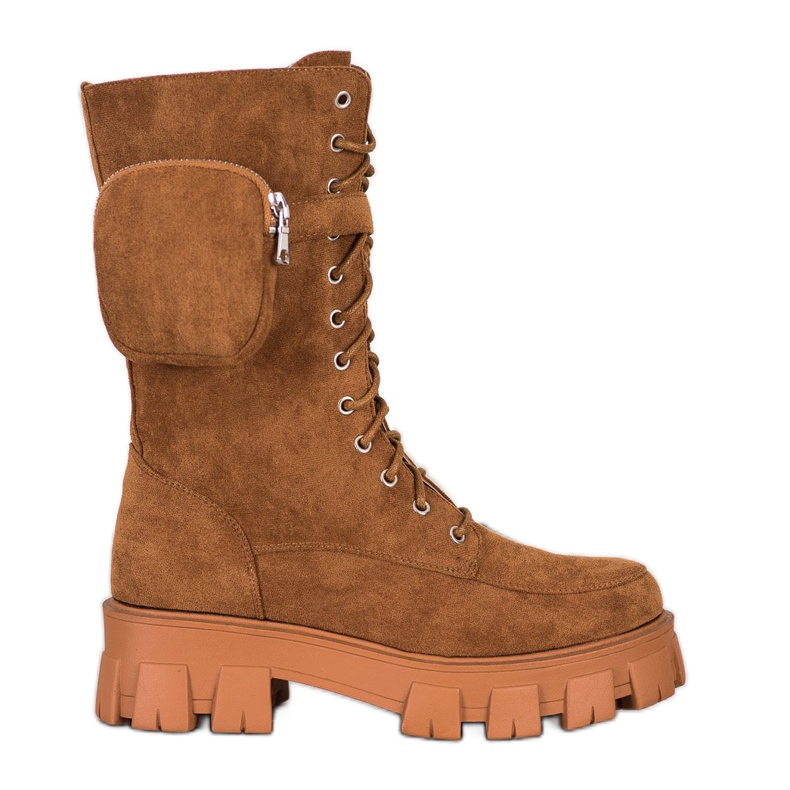 Seastar Botas de camurça com bolso castanho amarelo