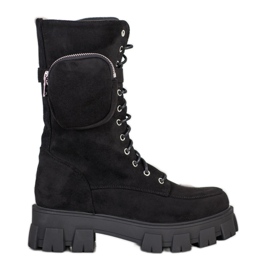Seastar Botas de camurça com bolso preto