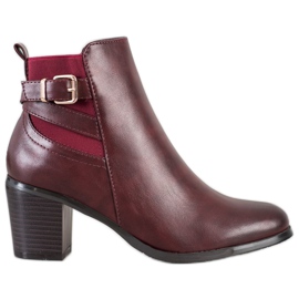 Ideal Shoes Botas Borgonha Casuais vermelho