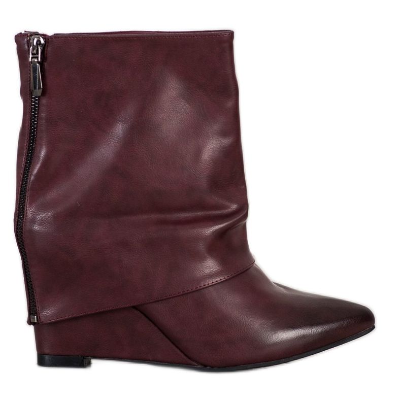 Sweet Shoes Botas de cunha da moda vermelho