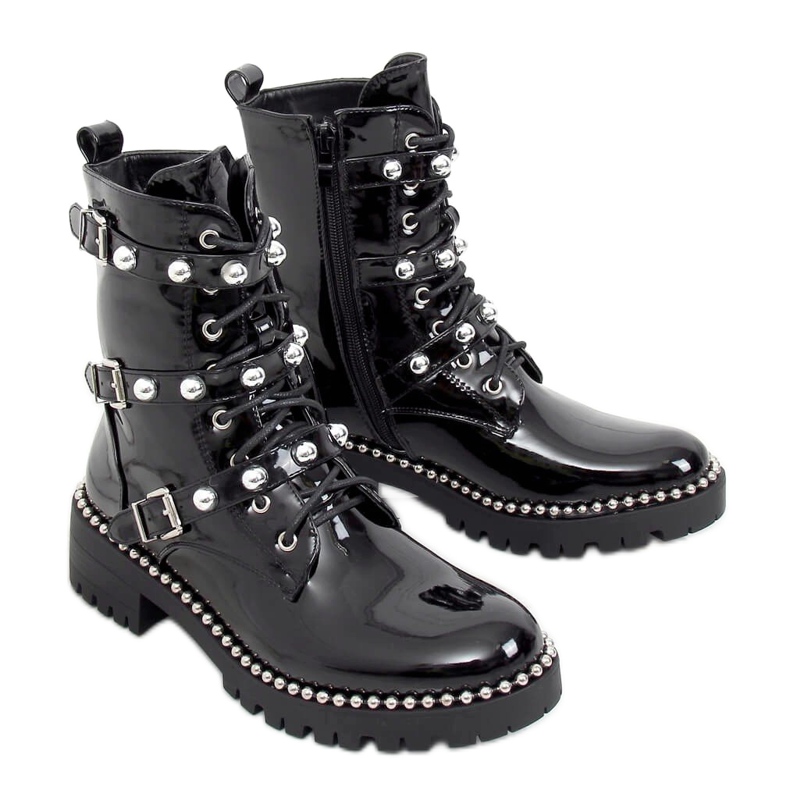 Botas lacadas pretas NC1023 pretas preto